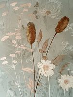 Botanical still life in Japandi style.