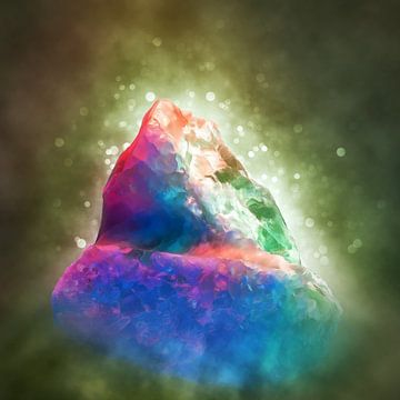 Kristall mit bunter Beleuchtung von ManfredFotos