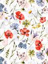 Hygge Mohn und Wildblumen Wiese von Floral Abstractions Miniaturansicht