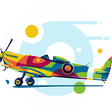 Spitfire in Pop Art Illustratie van Lintang Wicaksono