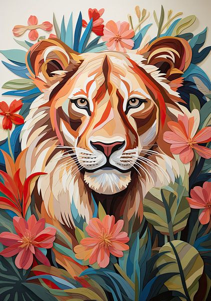 Löwe Poster Kunstdruck Wandbild von Niklas Maximilian