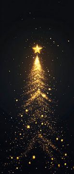Kerstboom glamour van Poster Art Shop
