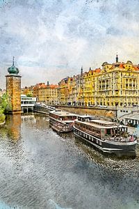 Prague watercolor art #Prague