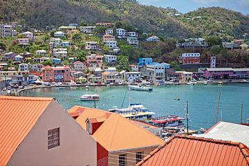 Uitzicht op St. George's (Grenada - Caribisch gebied) van t.ART