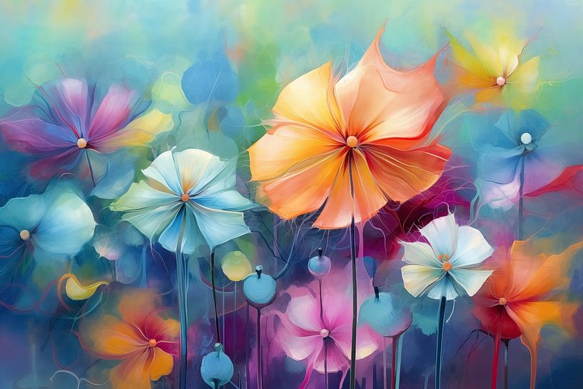 Bright flowers by Wall Wonder