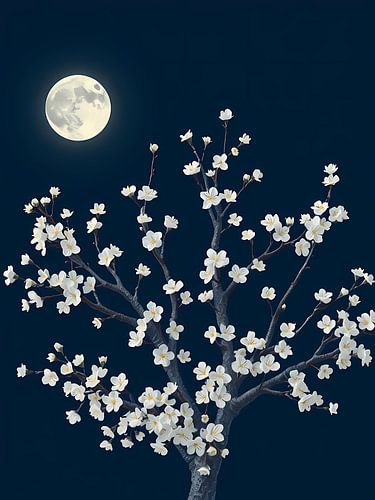 Moonlit Plum Blossoms