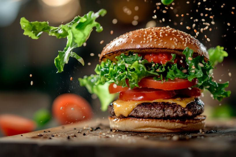 Burger juteux par Poster Art Shop