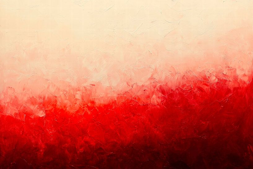 Jeu de tons rouges - Abstrait et minimaliste par Poster Art Shop