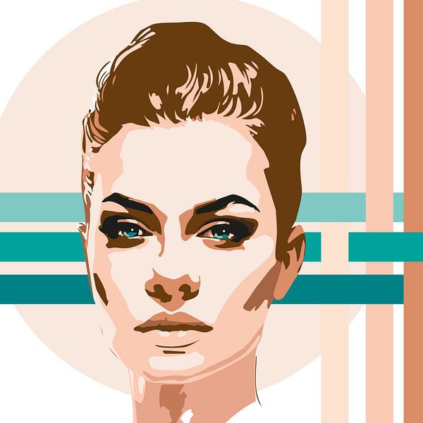 Portrait d'une femme aux cheveux courts par Yke de Vos