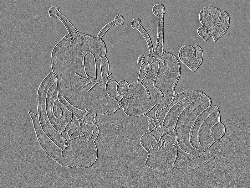 Slakken ( tekening ) van Jose Lok