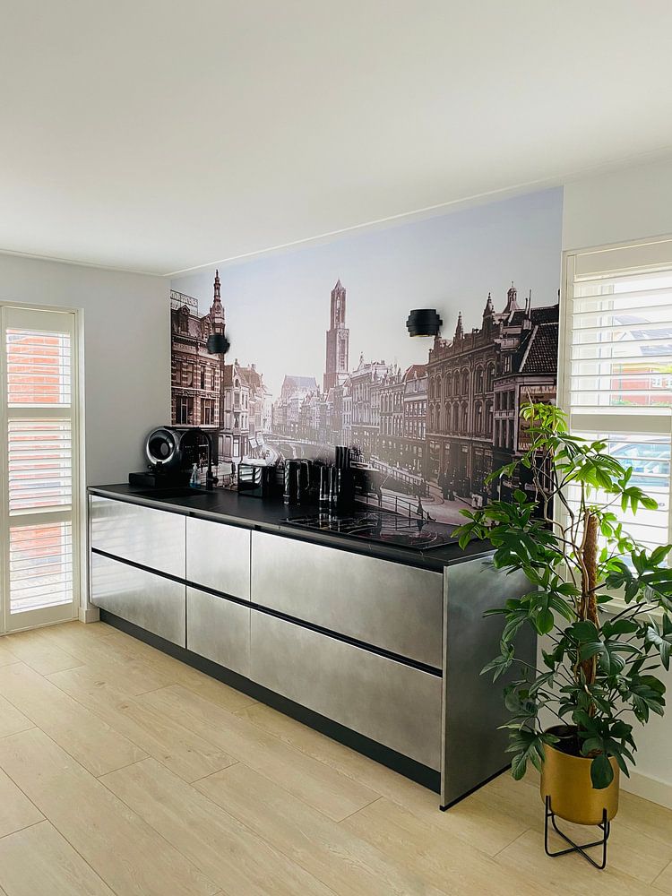 Oude Gracht und Bakkerbrug, Utrecht  von Vintage Afbeeldingen 