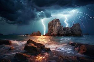 Gewitter über dem Meer