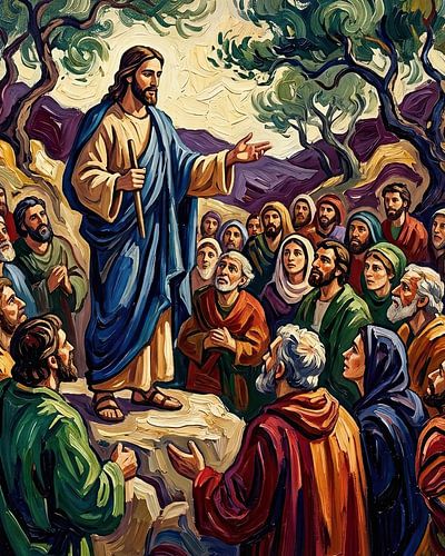 Bergpredigt: Jesus lehrt die Menge