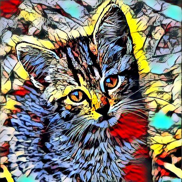 Color Kick Animal - Kitten van Angelika Möthrath