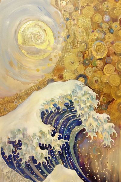 Golden Moon over Kanagawa's Gulf by Whale & Sons