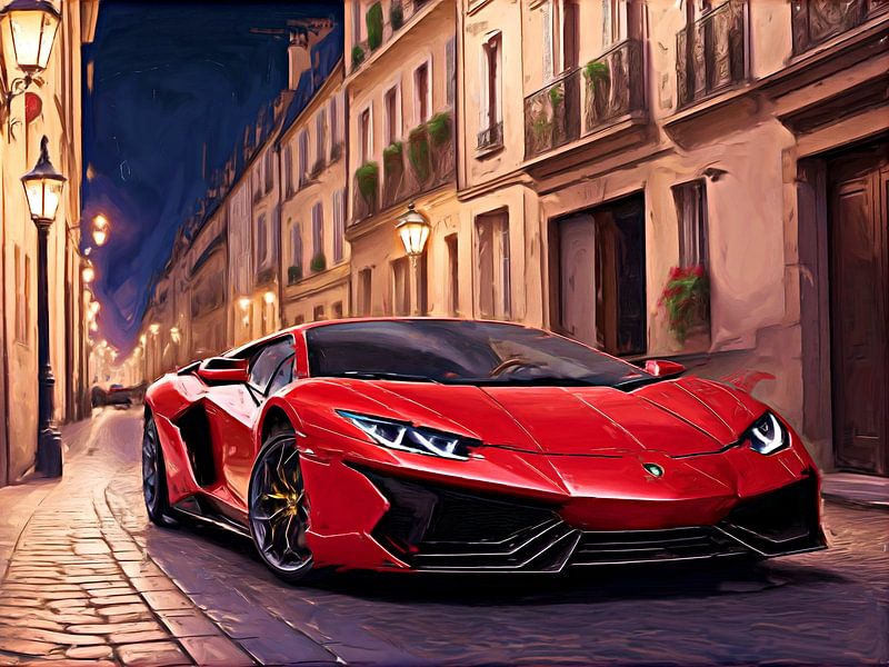 Lambo bei Nacht von DeVerviersBelgium