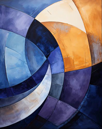 Abstraction en bleu violet - no 2