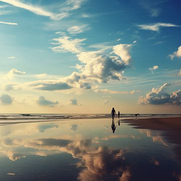 Die Nacht bricht über den Strand herein von Schwarzer Kaffee