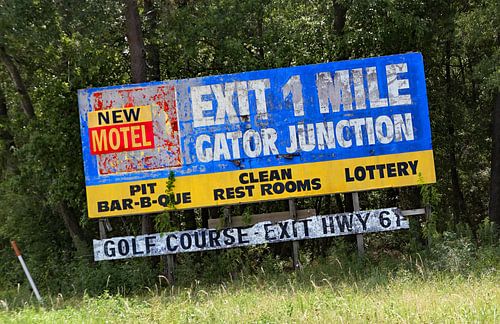 Oude snelweg reclame USA highway