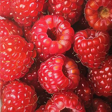 Painting Raspberries by Blikvanger Schilderijen