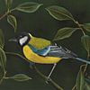 Great Tit painting by Russell Hinckley