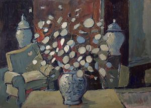 Delfter blaue Vase mit Judas-Token