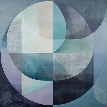 Abstract geometry in blue by Poster Art Shop