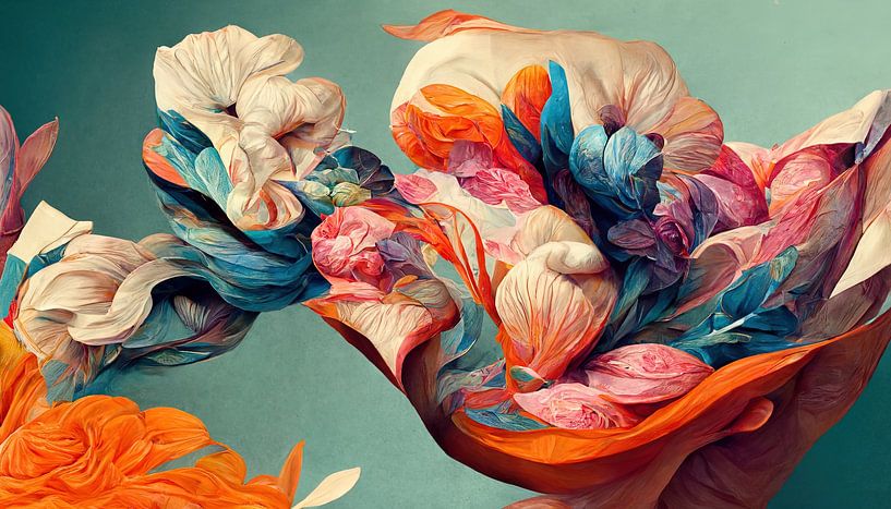 Flora VI mit surrealen Blüten von Roy Lemme
