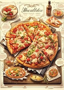Poster de pizza vintage : Un goût du passé
