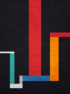 ABSTRACT GEOMETRIC ART IN MODERN COLOURS