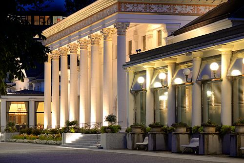Baden-Baden, Kurhaus in evening illumination
