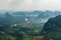 Pointed mountains in Thailand