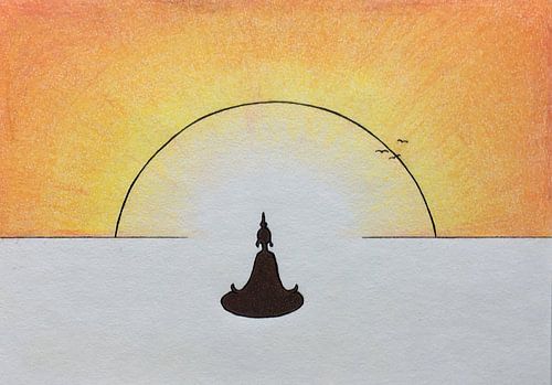 Zonsopkomst met Boeddha