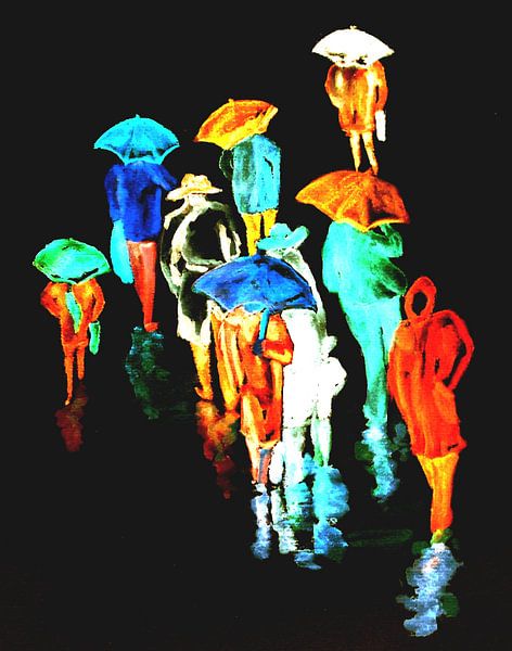 Regnerische Nacht van Eberhard Schmidt-Dranske