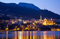 St. Moritz in der Schweiz am Abend von Werner Dieterich Miniaturansicht