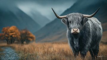 schotse hooglander / schotse hooglander kalfje van Gelissen Artworks