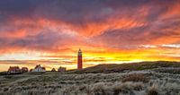 Leuchtturm von Texel im Sonnenuntergangs