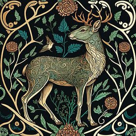 Forest deer folklore