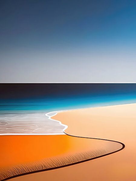 Beach and sea surreal - lines of silence by Rautenberg Digital Art Maritim