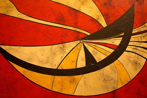 Zwart-witte cirkelcompositie