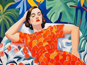 Matisse vrouw met zomerjurk van haroulita