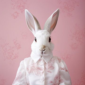 Kaninchen-Porträt von Vlindertuin Art