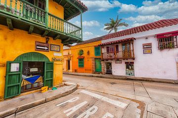 De oude stad Cartagena in Colombia van Jan Schneckenhaus