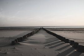 Beach Zealand black and white by Verhagefotografie