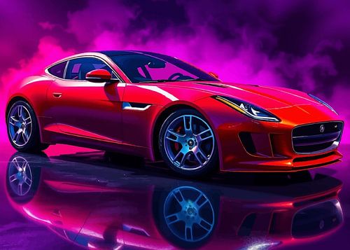 Jaguar F-Type Rood Neon