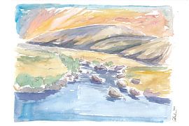 Wicklow Mountains landscape scene in Ireland by Markus Bleichner