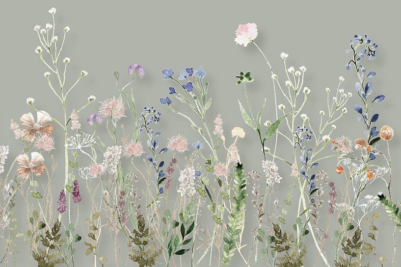 Wilde bloemenweide Zomersalie van Monika Strigel