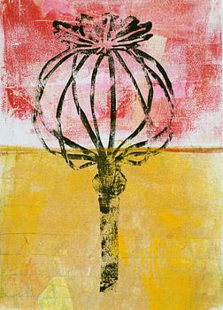 Das Skelett einer Mohnblume - Japandi