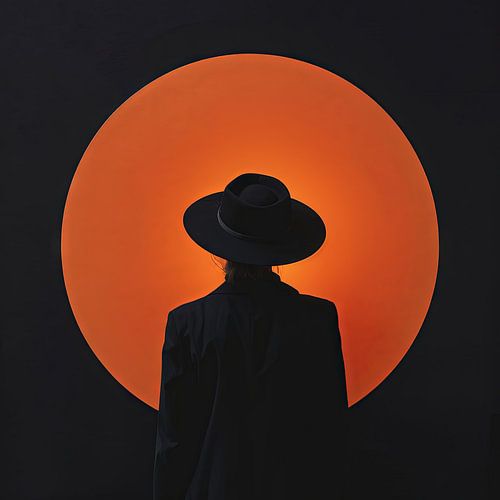 Sonnenuntergang und Silhouette