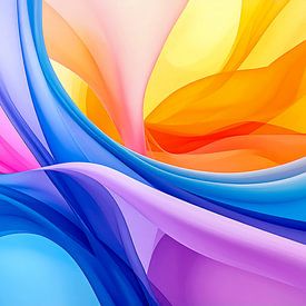 Abstracte kleurencombinatie gecreëerd van Mustafa Kurnaz